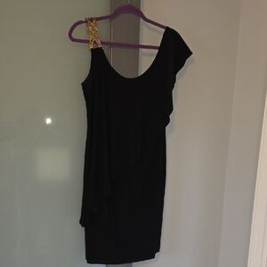 Frank Lyman Fully Lined Bodycon Jersey Dress With Beading And Fabric Overlay